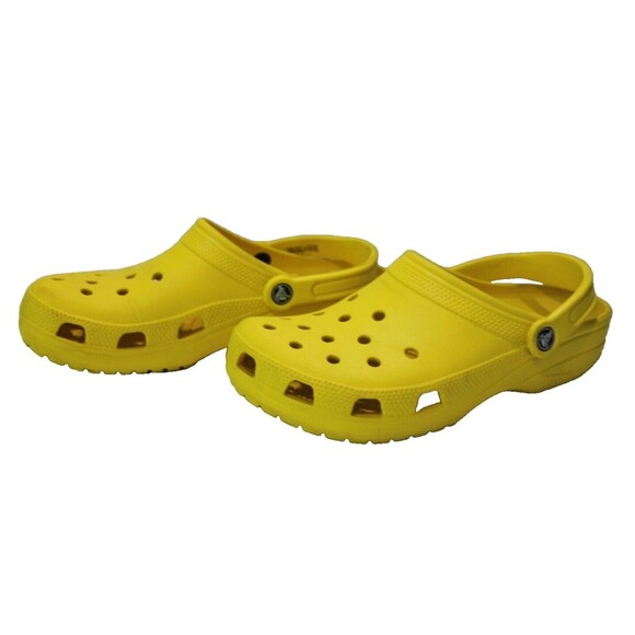 Crocs Adult Men Size 9 Women Size 11 Clogs Waterproof Slip On Shoe Lemon Yellow - Picture 3 of 8